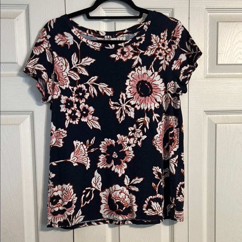 MADEWELL ANN TAYLOR LOFT Vintage Soft Green Blue Short Sleeve T-Shirts Green - Picture 6 of 10